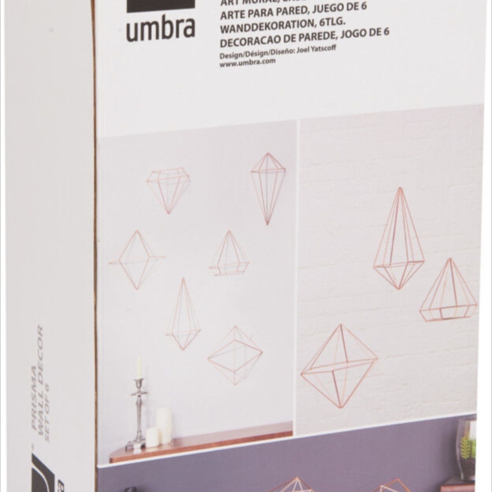 Umbra Wire Wall Decor Set - Light Pink